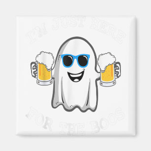 Aimant Drôle Halloween Tee Je suis juste ici pour les boo