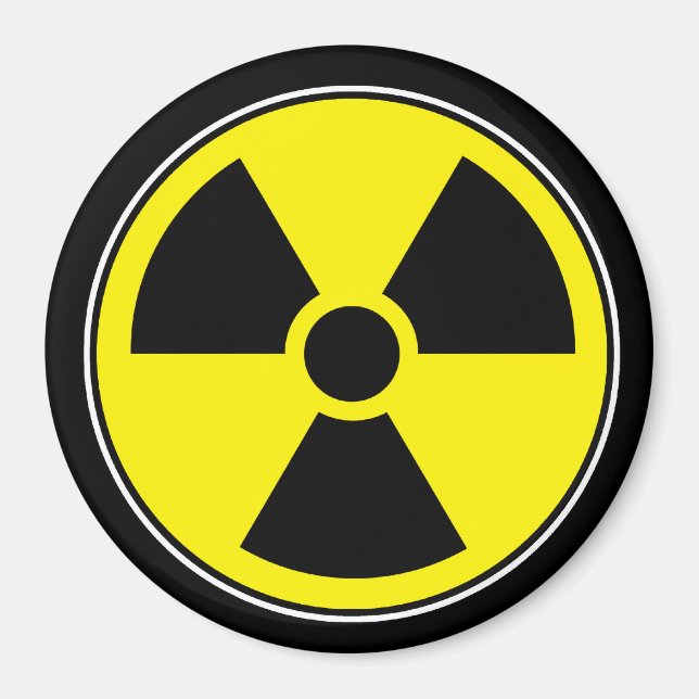 Aimant Drôle Humour Radioactif (Devant)
