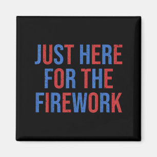 Aimant Drôle ici pour les feux d'artifice couple du 4 jui