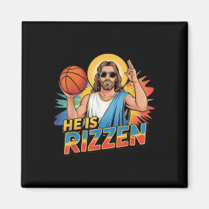 Aimant Drôle Il Est Rizzen Jesus Chemise Basketball Garço