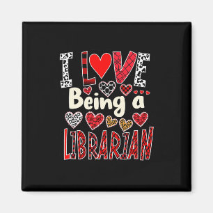 Aimant Drôle J'adore Être Bibliothécaire Pour La Saint-Va