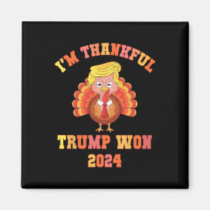Aimant Drôle je suis heureux Trump 2024 Nous avons gagné