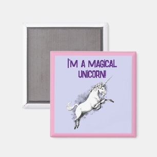 Aimant Drôle Je suis une licorne magique Dorky Imaginaire