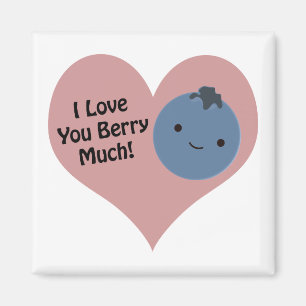 Aimant Drôle Je T'Aime Berry Beaucoup mignon Kawaii Blueb
