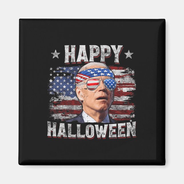 Aimant Drôle Joe Biden 4 juillet heureux Halloween Amériq (Devant)