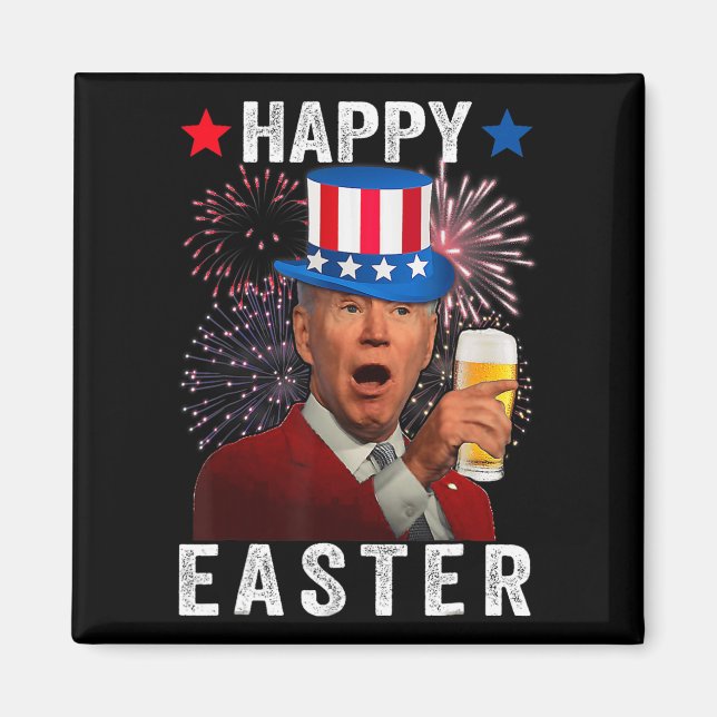 Aimant Drôle Joe Biden a confondu Happy Pâques pour la 4è (Devant)