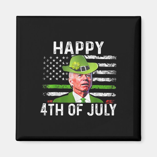Aimant Drôle Joe Biden Jour de la Saint Patrick Happy 4 j (Devant)