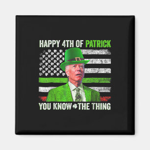 Aimant Drôle Joe Biden Joyeux 4 juillet Confus St Patr