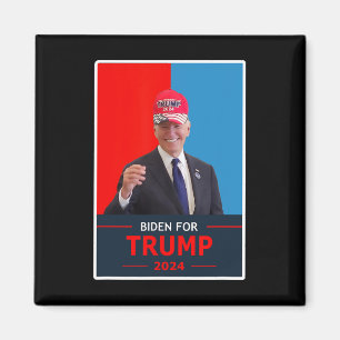 Aimant Drôle Joe Biden Pour Trump Élections 2024 Porte Un