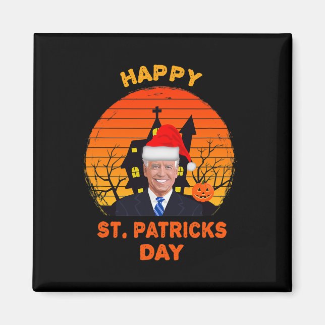 Aimant Drôle Joe Biden St Patrick Noël Joe Biden Hal (Devant)