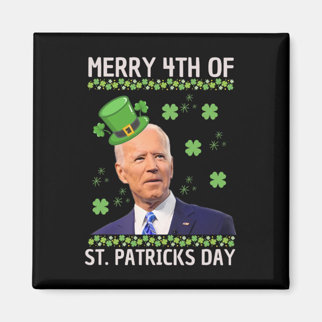 Aimant Drôle Joyeux 4ème jour de la Saint-Patrick Confus  (Devant)