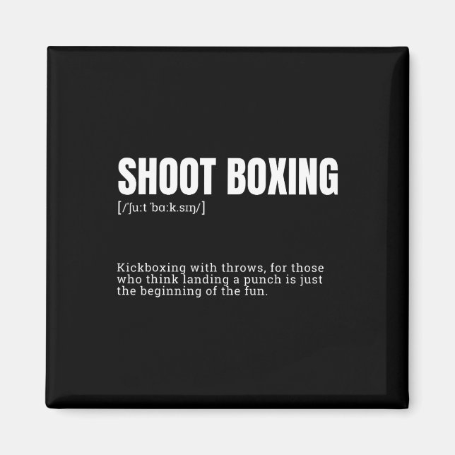 Aimant Drôle Kickboxing Enthusiast Dictionary Définition (Devant)