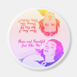 Aimant Drôle Lave-vaisselle Rétro Nettoyer Sale Reversi