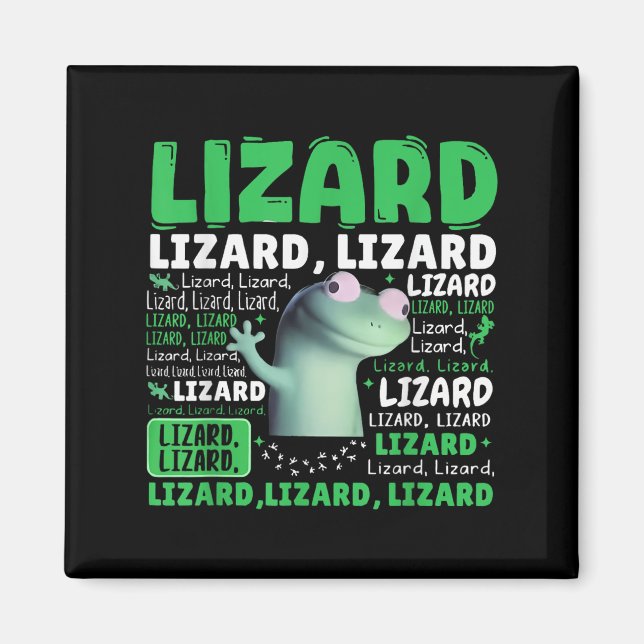 Aimant Drôle Lizard Mème Animal Femmes Hommes _1 (Devant)