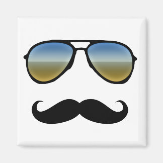 Aimant Drôle Lunettes de soleil Retro avec Moustache