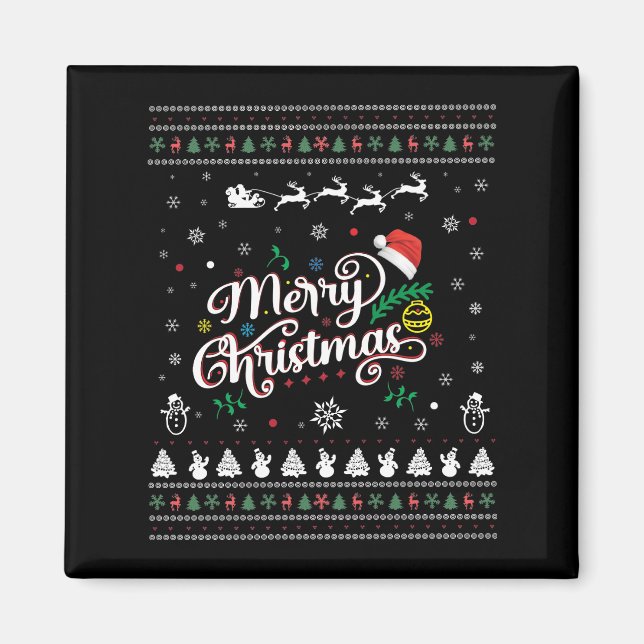 Aimant Drôle Mauvais Joyeux Noël (Devant)