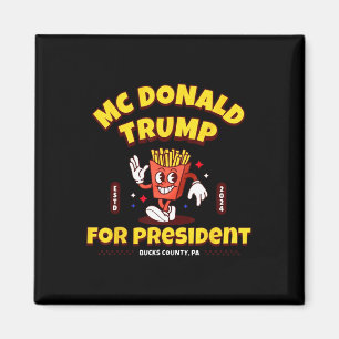 Aimant Drôle Mcdonald Trump Président 2024 Frites Françai