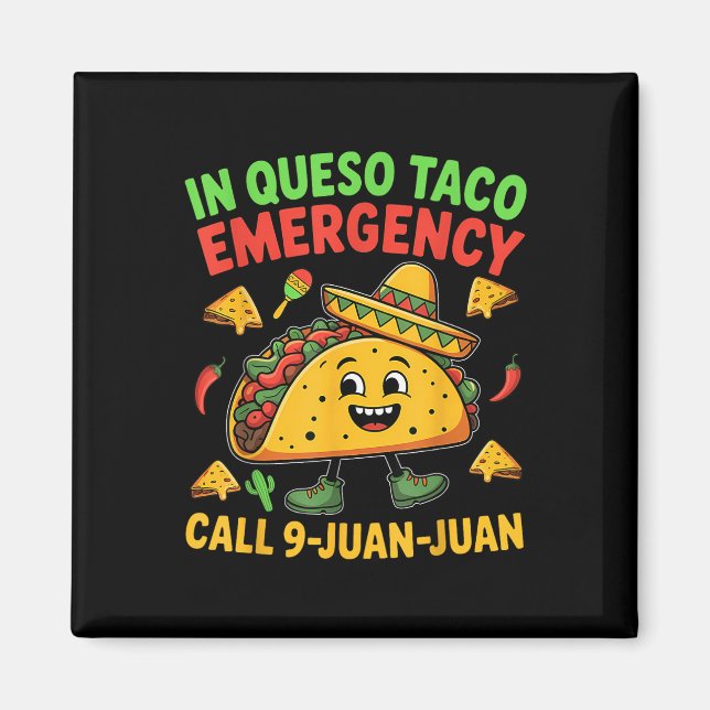Aimant Drôle Mème Cinco De Mayo Fiest Taco Mexicain (Devant)