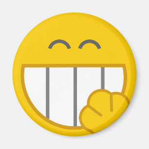 Aimant drôle mignon de casier de visage