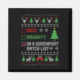Aimant Drôle Naughty Nice Sur La Liste De Surveillance Du