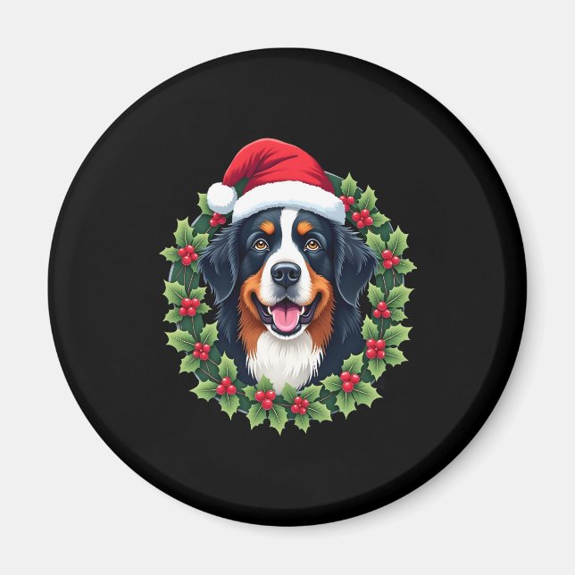 Aimant Drôle Noël Bernese Mountain Dog Débardeur (Devant)