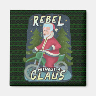 Aimant Drôle Noël le Humour de moto du Père Noël Rebe