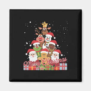 Aimant Drôle Noël Père Noël Pain d'épice Snowman Reindeer