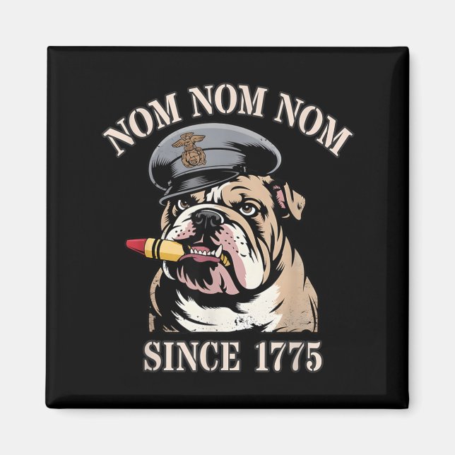 Aimant Drôle Nom Je MANGE Crayons Depuis 1775 Vétérans (Devant)