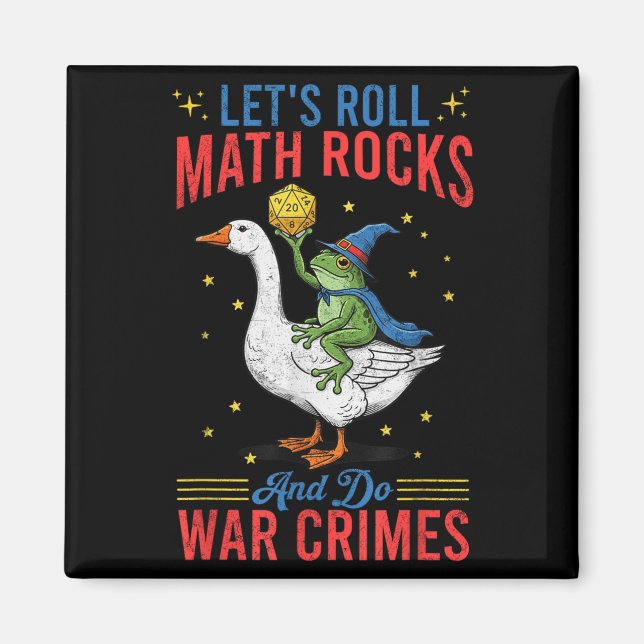 Aimant Drôle Oie de grenouille Rouillons Maths Rocks Et f (Devant)