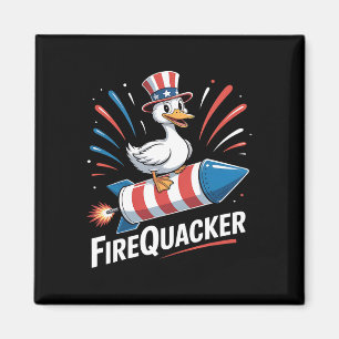 Aimant Drôle Oie Quart Juillet Firequacker Indépendance
