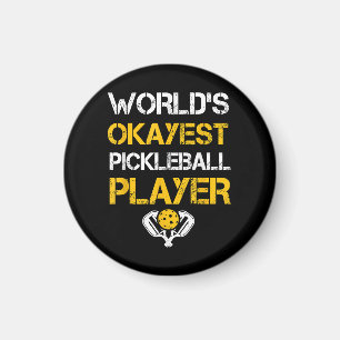 Aimant Drôle Paddle Joueur de Pickleball - Pickleballing 