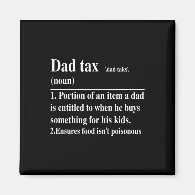 Aimant Drôle papa Définition fiscale Daddy Fête des pères (Devant)