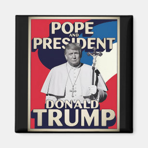 Aimant Drôle Pape Et Président Donald Trump1