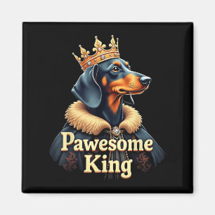 Aimant Drôle Pawesome Roi Caniche Wiener Art