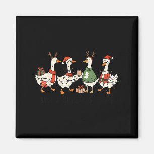 Aimant Drôle Père Noël Goose Snowman Juste Une Oie De Noë