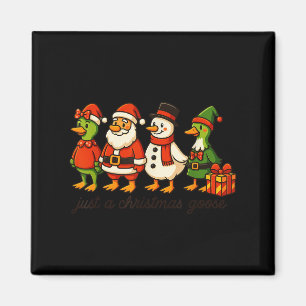 Aimant Drôle Père Noël Goose Snowman Juste Une Oie De Noë
