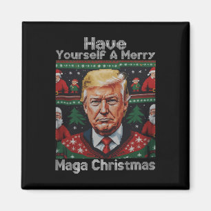 Aimant Drôle Père Noël Trump S'Est Joyeux Noël