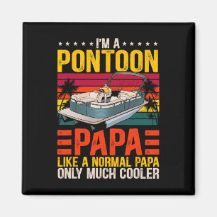 Aimant Drôle Pontoon Bateau Papa Comme Un Papa Normal Bat