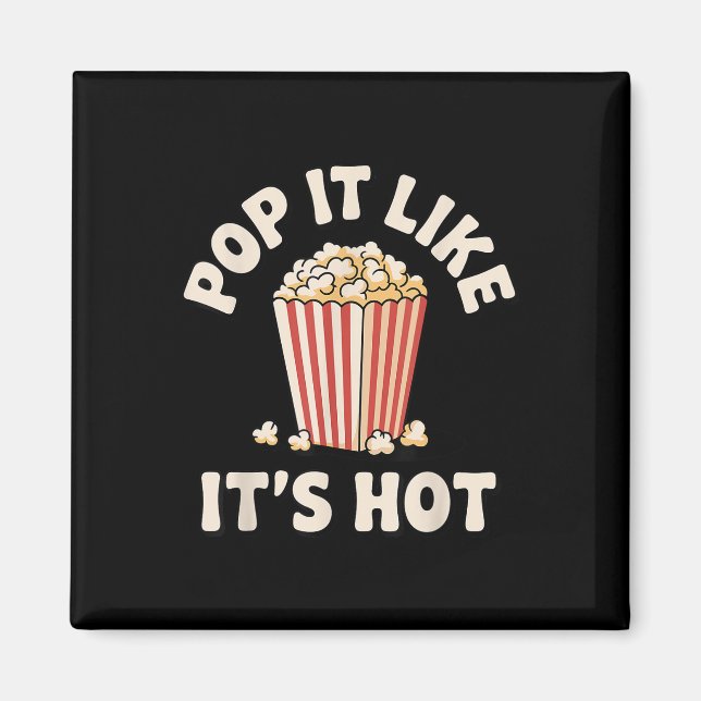 Aimant Drôle Popcorn Art Pour Hommes Femmes Pop Corn Popc (Devant)