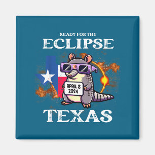 Aimant Drôle pour l'éclipse solaire du Texas le 8 avril