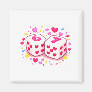 Aimant Drôle Préparatoire 67 Saint Valentin Six Sept Dés 