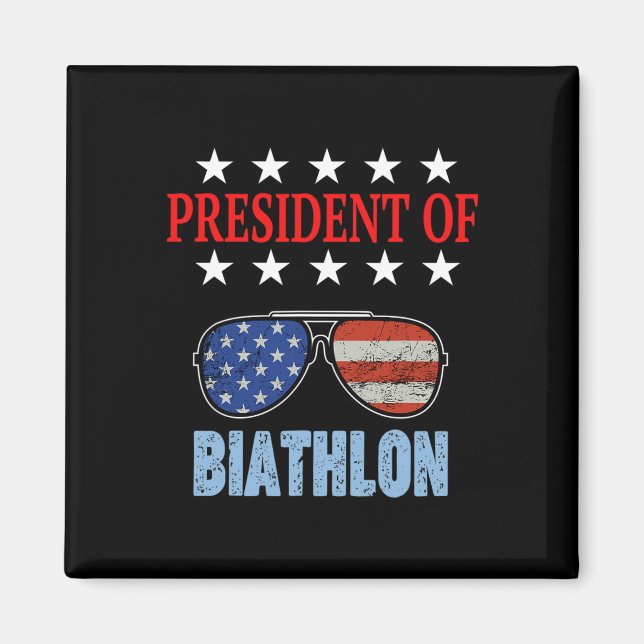 Aimant Drôle Président De Biathlon Phrase. Biathlon Begin (Devant)