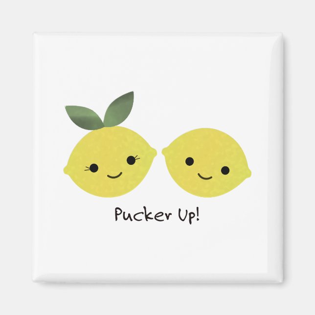 Aimant Drôle Pucker Up Lemons (Devant)
