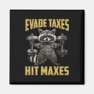 Aimant Drôle Raccoon Poids Levage Gym Evade Taxes Hit M
