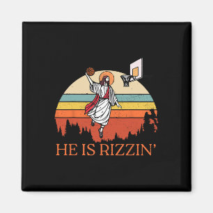 Aimant Drôle Rétro Il Est Rizzin Christian Pâques Jouer