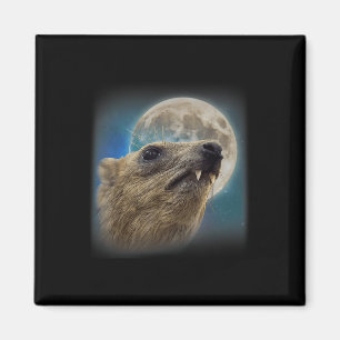 Aimant Drôle Rock Hyrax Avec Mème Lune