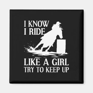 Aimant Drôle Rrel Racing Cadeau Pour Femmes Filles Horse