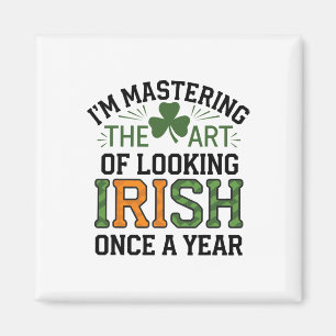 Aimant Drôle Saint-Patrick irlandais Fierté Shamrock Chan