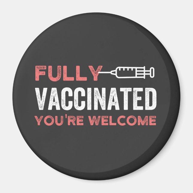 Aimant drôle, santé, pandémie, pro vaccin, science, qua (Devant)