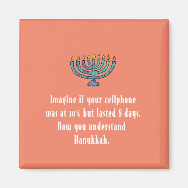 Aimant Drôle Sarcastique Hanoukka Chanukah Citation de té (Devant)